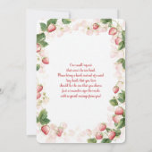 イチゴクマ赤ちゃんシャワー女の子Inv 招待状 (裏面)