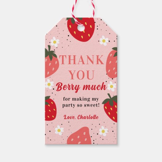 イチゴサンクスベリーマッチョの特典 ギフトタグ (正面)