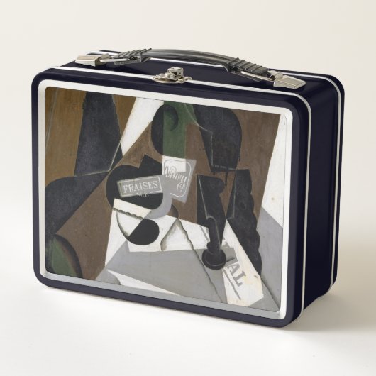 イチゴジャム1917年のポット(合板の油) メタルランチボックス (正面)