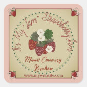 イチゴジャム スクエアシール (正面)