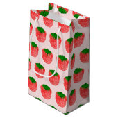 イチゴスケッチカスタム文字 スモールペーパーバッグ (裏面アングル)