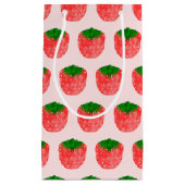 イチゴスケッチカスタム文字 スモールペーパーバッグ (正面)