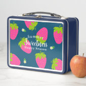 イチゴターコイズブルーメタルランチボックス メタルランチボックス (インサイチュ)