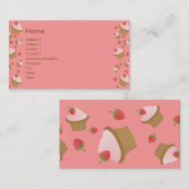 イチゴチョコレートカップケーキ 名刺 (正面/裏面)