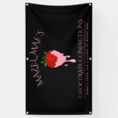 イチゴチョコレートカバーイチゴのバナー 横断幕 (縦)