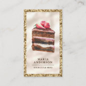 イチゴチョコレートケーキスライスペストリーシェフベーカリー 名刺 (正面)