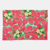 イチゴティール(緑がかった色) キッチンタオル (横)