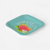 イチゴティール（緑がかった色）デザイン。 ペーパープレート (傾斜あり)