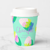 イチゴティール（緑がかった色） 紙コップ (正面)