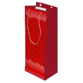 イチゴテクスチャードバックグラウンド液状フルーツジャム  ワインギフトバッグ (裏面アングル)