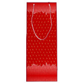 イチゴテクスチャードバックグラウンド液状フルーツジャム  ワインギフトバッグ (裏面)