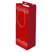 イチゴテクスチャードバックグラウンド液状フルーツジャム  ワインギフトバッグ (正面アングル)