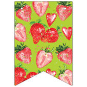 イチゴテーマハッピーバースデー バンティングフラッグ (第1の旗)