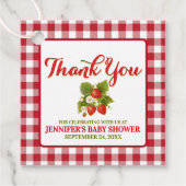 イチゴテーマベビーシャワーありがとう フェイバータグ (正面)