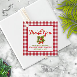 イチゴテーマベビーシャワーありがとう フェイバータグ