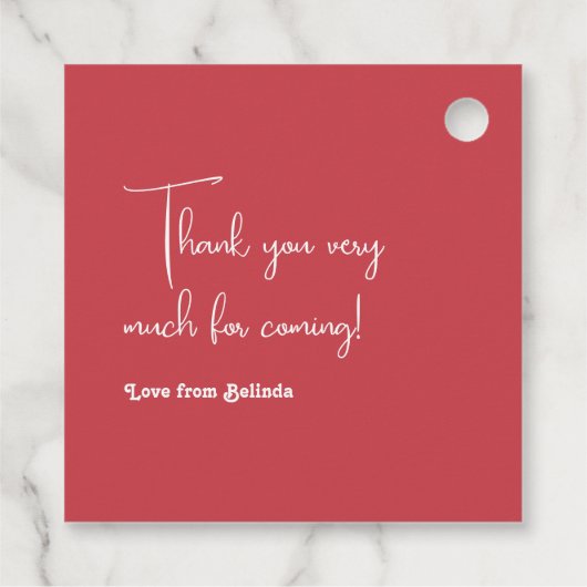 イチゴテーマベリースイートベビーシャワー フェイバータグ (裏面)