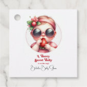 イチゴテーマベリースイートベビーシャワー フェイバータグ (正面)