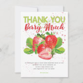 イチゴテーマ誕生日 サンキューカード (正面)