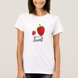イチゴデザインシャツ、スクリーンプリントTシャツ Tシャツ