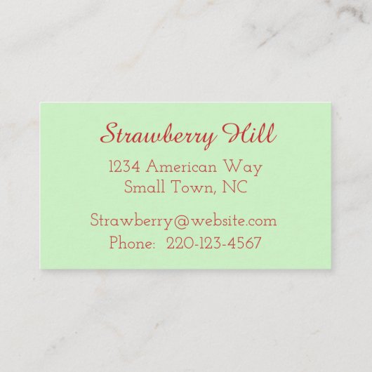 イチゴデザイン名刺 名刺 (裏面)