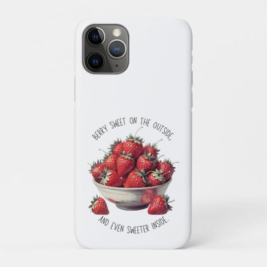 イチゴデザイン – ベリースウィーターインサイド Case-Mate iPhoneケース (裏)