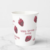 イチゴハッピーバースデー紙カップ 紙コップ (左)