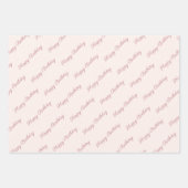 イチゴハートピンクリボンスター ラッピングペーパーシート (正面2)