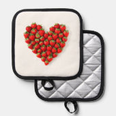 イチゴハート 鍋敷き (正面/裏面)