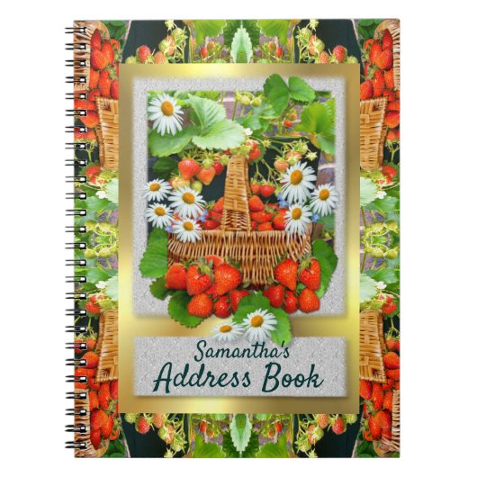 イチゴバスケッカスタマイズトのアドレス帳 ノートブック (正面)
