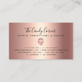 イチゴバラ金ゴールドドリップスコンフェクションスイーツブラック 名刺 (裏面)