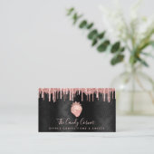 イチゴバラ金ゴールドドリップスコンフェクションスイーツブラック 名刺 (スタンド正面)