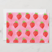 イチゴバースデーパーティ招待状と写真付き 招待状 (裏面)
