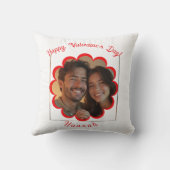 イチゴパーソナライズされたとのロマンチックな贈り物 クッション (裏面)