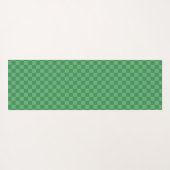 イチゴパーソナライズされたチェックのクリスマスピンク ヨガマット (裏面(横))