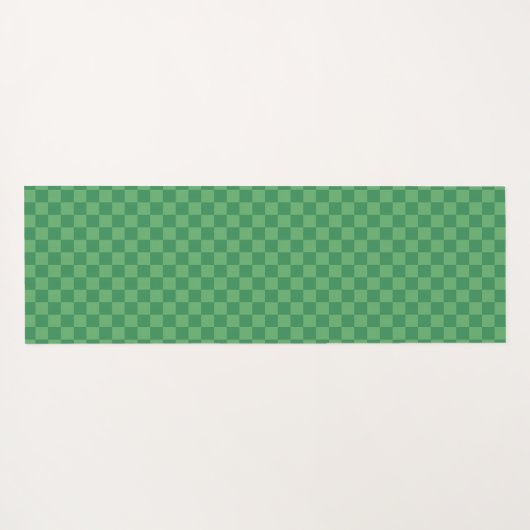 イチゴパーソナライズされたチェックのクリスマスピンク ヨガマット (裏面(横))