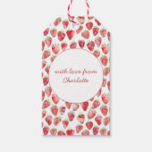 イチゴパーソナライズされた ギフトタグ (正面)