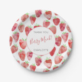 イチゴパーソナライズされた ペーパープレート (正面)