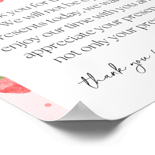 イチゴパーティーギフトサイン ポスター (角)