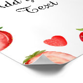 イチゴパーティー標識デコール |パーティーテーブル記号 ポスター (角)