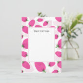 イチゴピンクのベビーシャワーの招待状 招待状 (スタンド正面)