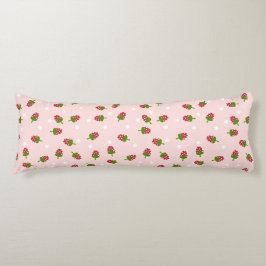 イチゴピンクキュートかわいいガーリーソフトパステル ボディピロー