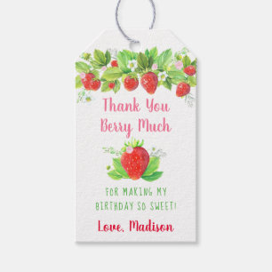 イチゴピンクフローラ誕生日 ギフトタグ