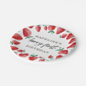 イチゴファースト誕生日ファーストベリースイートガールパパ ペーパープレート (アングル)