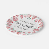 イチゴファースト誕生日ファーストベリースイートガール ペーパープレート (アングル)