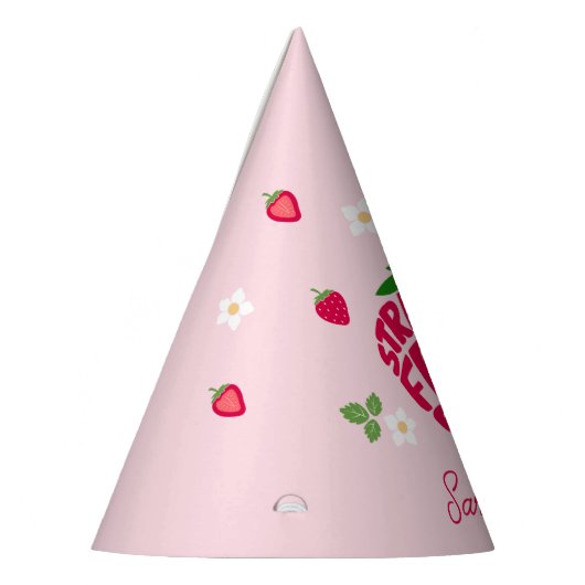 イチゴフェスティバル永遠にかわいいカスタマイズ可能 パーティーハット (左)
