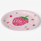イチゴフェスティバル永遠にかわいいカスタマイズ可能 ペーパープレート (アングル)