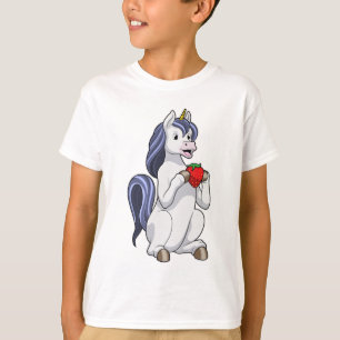 イチゴフルーツのユニコーン Tシャツ