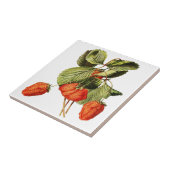 イチゴフルーツヴィンテージ植物イラストレーション タイル (側面)