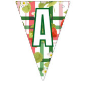 イチゴフローラハッピーバースデーバンティングバナー バンティングフラッグ (第3の旗)