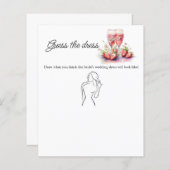 イチゴフローラ推測ドレスブライダルシャワーゲーム (正面/裏面)